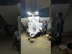 Reboque de sistema solar móvel com painel de luz