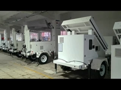 Torre de CCTV móvel movida a energia solar com câmeras de segurança solar