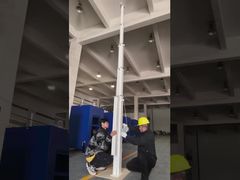 mastro telescópico para reboque de câmera solar