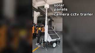 mini trailer de cctv com câmera solar móvel
