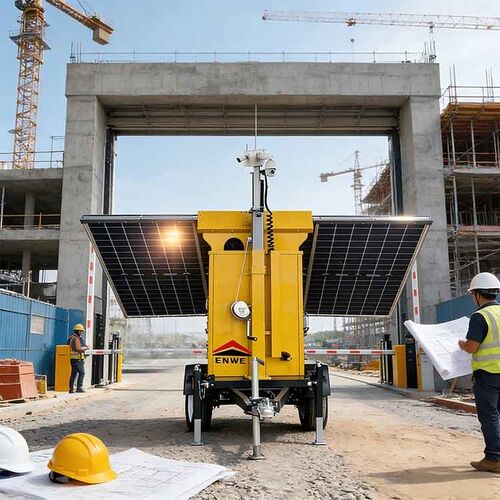 Latest company news about Cores personalizáveis painéis solares câmaras CCTV reboques grande reboque de vigilância solar