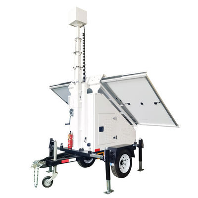 AU US Normas Portavel Móvel Solar Trailer Manual Material de aço de elevação