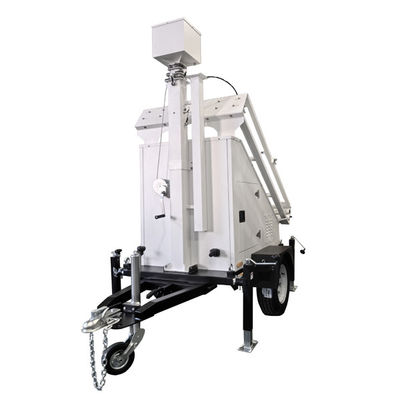 OEM ODM Trailer Solar Móvel Trailer de Câmera de Segurança Solar Com 6m Mast Lifting