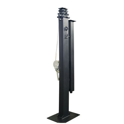 Mast telescópico manual de altura ajustável 19ft 6m para trailer solar Torre de luz solar