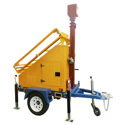 OEM painel solar móvel trailer solar com 6m 7m Mast telescópico manual