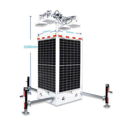 Unidade de vigilância solar móvel Torre de luz solar móvel para locais de trabalho Eventos