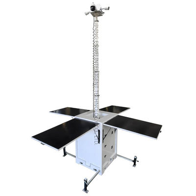 Unidade de vigilância móvel movida a energia solar com mastro de 6 metros para evento de estacionamento