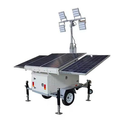 Green Power Solar LED Mobile Light Tower com painéis solares de 4*300W
