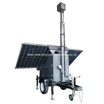 Trailer urbano móvel de vigilância solar para monitoramento de edifícios comerciais