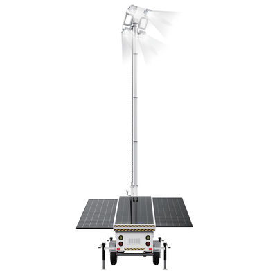 quality Torre de iluminação solar móvel de mastro alto de 7 m para zonas remotas de socorro em caso de catástrofe factory