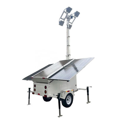 Solução de iluminação Torre de luz solar com mastro elétrico de 7 m para iluminar o campo esportivo