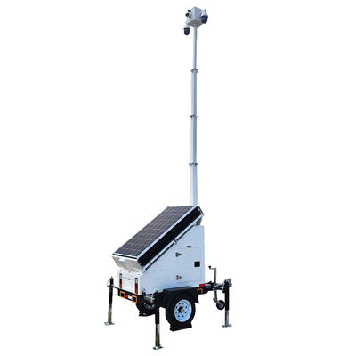 Camara de vigilância solar trailer 3*460W painéis solares para monitoramento de exposições em larga escala