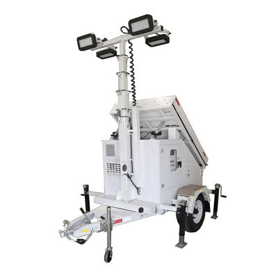 4*100 Watts Light Solar Power Led Lighting Trailer para resgate e alívio de desastres