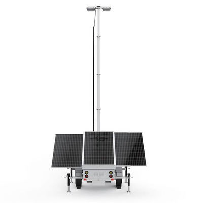 3*420W painel solar monocristalino de silício trailers de luz solar para iluminação de estacionamento externo