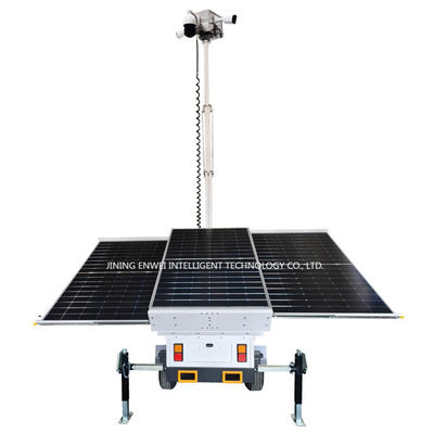 Trailer de câmaras de segurança solar com câmaras para estacionamento exterior