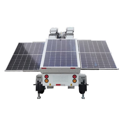 Cores personalizadas Energia solar Telescópica Mast Led Tower Floodlighting Light Trailer Para iluminação de áreas remotas