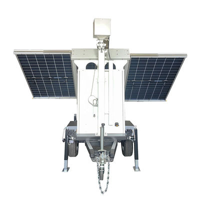 Sistema de segurança de painéis solares portáteis 5G Câmera de alta definição Cctv Trailer para monitoramento de quintal