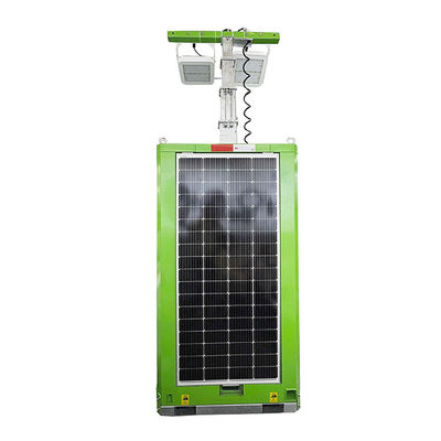 Torre de iluminação de energia solar montada mastro telescópico e luzes LED para iluminação de parques urbanos