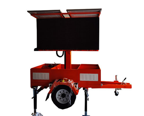 Proteção Ambiental Verde Energia Solar Mobile LED Display Screen Trailer Para Praça Cultural