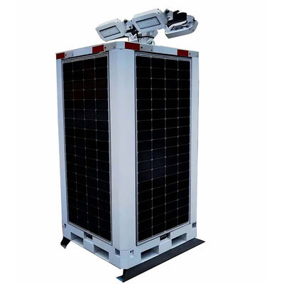 Proteção do ambiente Iluminação de poupança de energia renovável Torre de iluminação solar Led Cuboide Para iluminação escolar