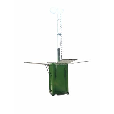 Estabilidade de segurança Solar Led Light Tower Sistema de painéis solares Led Cuboid Para iluminação de armazém