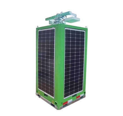 Versátil câmera de vigilância de segurança solar torre de luz com 4 * 230W painel solar e 2 * 200 Ah bateria