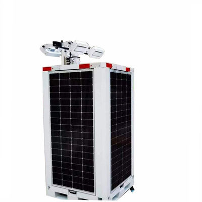 Painel de energia solar LED Light Tower Gel Bateria Nível 8 Resistência ao vento Cubo solar LED Para iluminação de construção rodoviária