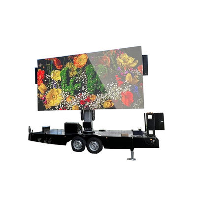 Display de tela LED de alto contraste Trailer de mastro hidráulico para publicidade exterior