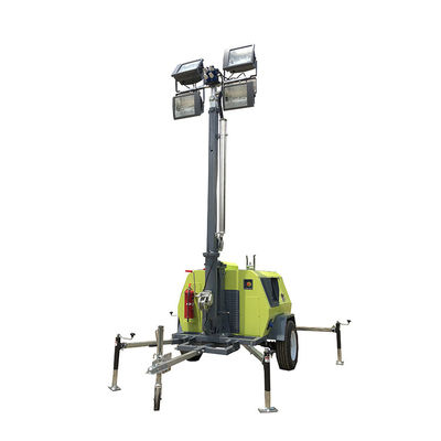 Forte estabilidade torre de luz diesel portátil para iluminação exterior