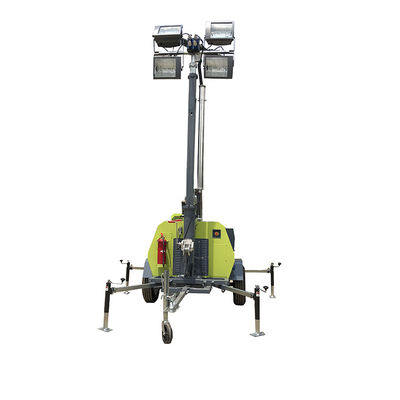 Torre de iluminação móvel a diesel de motor forte 220V/50HZ para iluminação a céu aberto