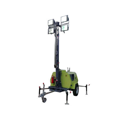 Fácil de operar 9 metros de alto mastro gerador diesel trailers de luz para monitoramento de armazém