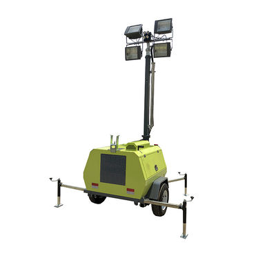 Bom efeito de iluminação 6KW Mobile Light Tower Diesel Energy Lighting Trailer para iluminação urbana