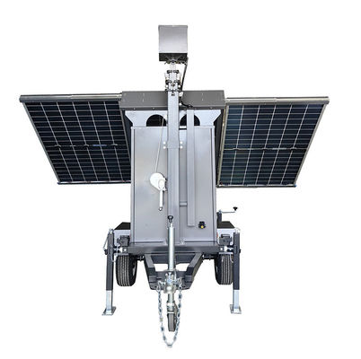 Câmera de energia solar portátil padrão dos EUA Trailers Bateria de gel para monitoramento do centro de negócios