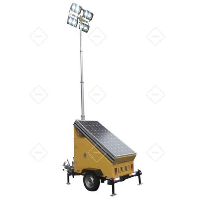 Trailers de iluminação por energia solar portáteis com controlador MPPT 60A para iluminação portuária
