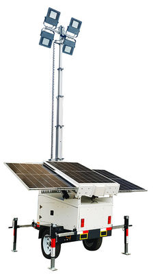Lâmpadas LED a energia solar Trailers com galvanização a frio para iluminação de áreas cênicas