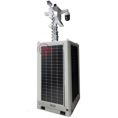 Torres de vigilância de CCTV solar com mastro elétrico para monitoramento de locais de mineração