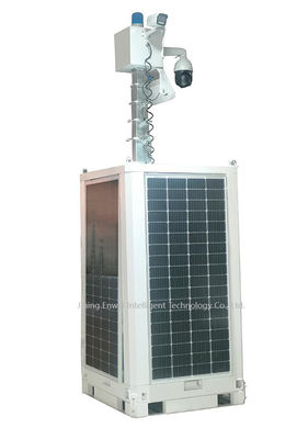 Câmera portátil movida a energia solar Torre de CCTV para monitoramento de estacionamento