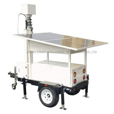 Reboque de Câmera Móvel Trailer Solar CCTV de Vigilância com 2*590W Painéis Solares e Luz Personalizada