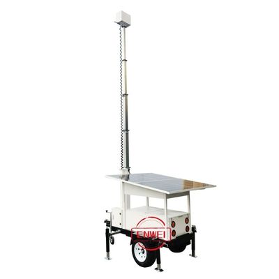 Remote Control Mobile Surveillance Trailer Mobile CCTV Trailer para áreas remotas