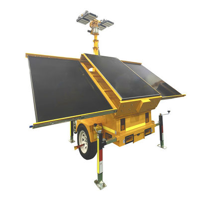Trailer Câmera de Segurança Solar Torre de Luz Com 3*460W Painéis Solares
