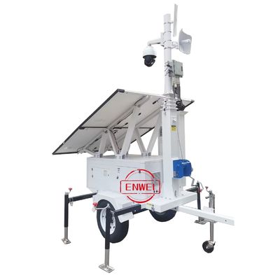 quality Trailer de segurança solar Trailer de câmera solar móvel para canteiro de obras factory