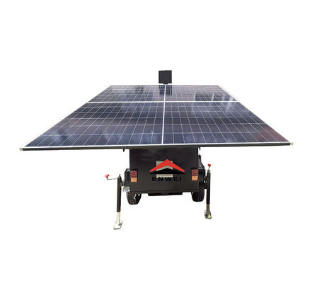 Reboque de Segurança com Câmera Solar e Design Preto com Pernas de Suporte para Segurança de Eventos