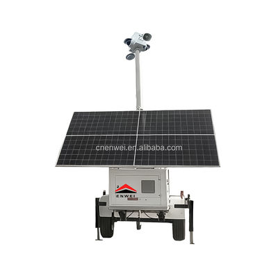 Reboque de Vigilância de Segurança Solar com Câmeras 4K para Segurança Temporária de Engenharia