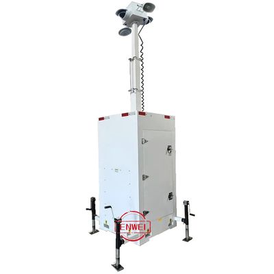 Torre de vigilância portátil de implantação rápida Torre de CCTV para local de construção exterior
