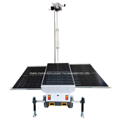 Novo Design de Trailer de Vigilância Solar com Câmera 4K para Áreas Remotas sem Eletricidade