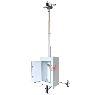 Unidade de Vigilância Portátil CCTV Tower Cube com Câmera PTZ 360° para Eventos Esportivos