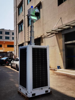 Torre de câmaras de vigilância solar Cubo de luz solar com bateria de alta potência