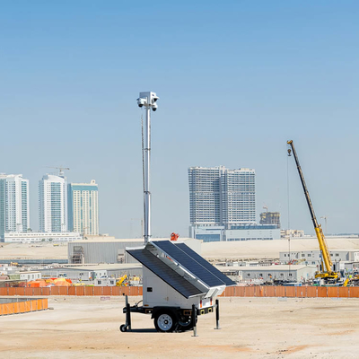 Reboque de Vigilância Solar Com 3*Painéis Solares de 400W Para Monitoramento do Local