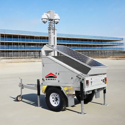 Câmera Solar de Implantação Rápida 5G CCTV Trailer para Monitoramento de Canteiros de Obras