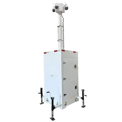 Rapid Mobile CCTV Tower With 6m Mast For Construction Sites Security
